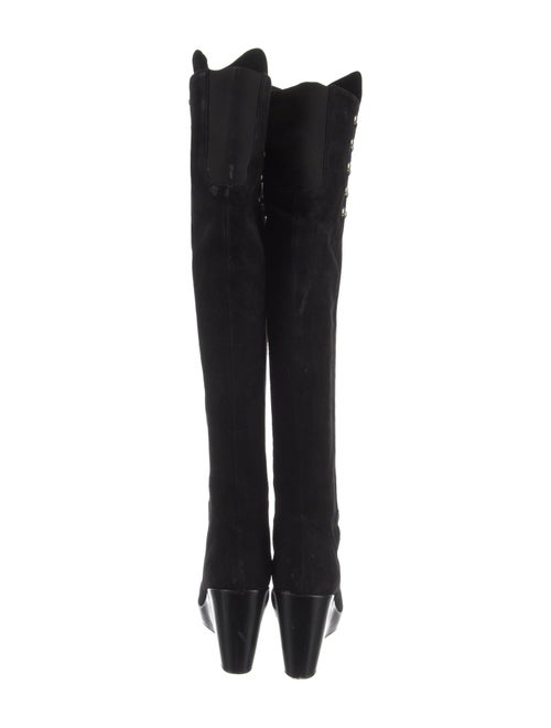 Stuart Weitzman Suede Studded Accents Boots