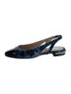 Stuart Weitzman Velvet Colorblock Pattern Slingback Flats