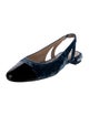 Stuart Weitzman Velvet Colorblock Pattern Slingback Flats