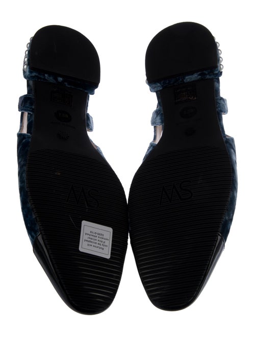 Stuart Weitzman Velvet Colorblock Pattern Slingback Flats