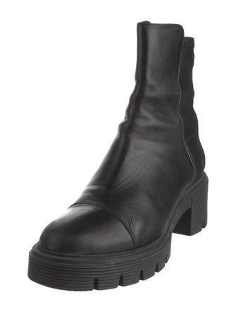 Stuart Weitzman Leather Combat Boots