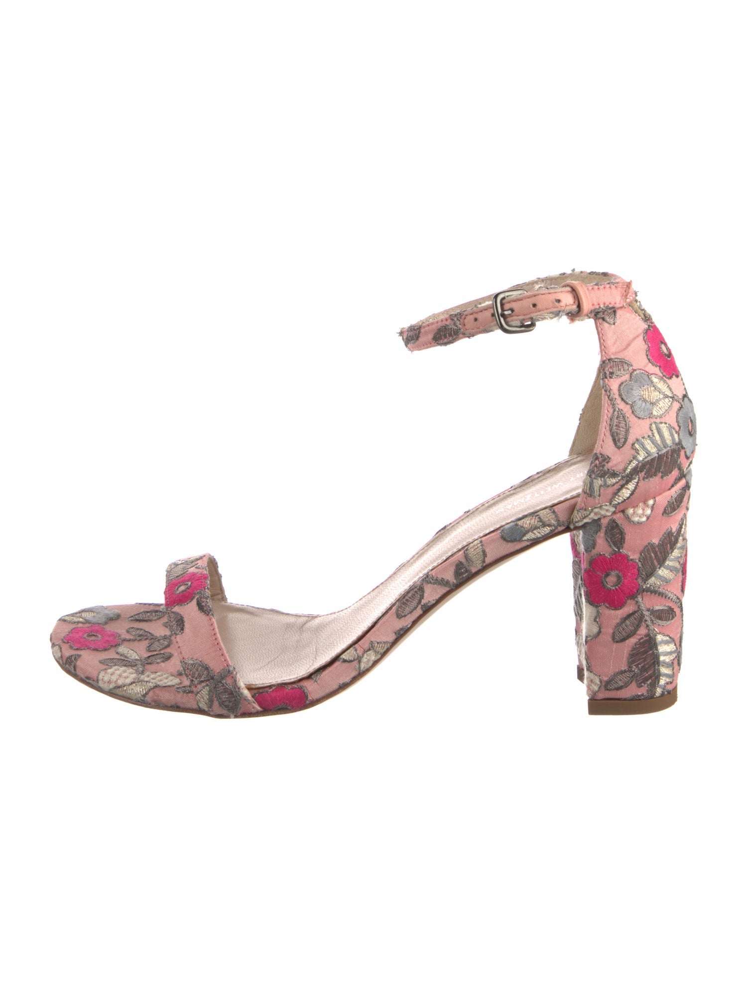 Stuart Weitzman Floral Print Sandals