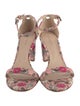 Stuart Weitzman Floral Print Sandals