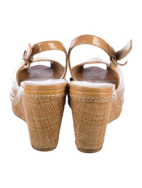 Stuart Weitzman Leather Printed Slingback Sandals