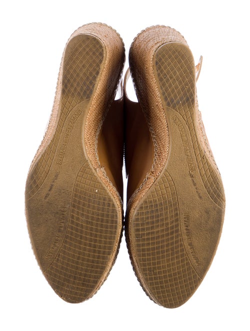 Stuart Weitzman Leather Printed Slingback Sandals