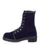 Stuart Weitzman Velvet Combat Boots