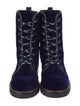 Stuart Weitzman Velvet Combat Boots