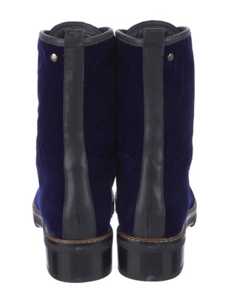 Stuart Weitzman Velvet Combat Boots