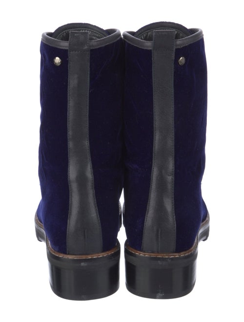 Stuart Weitzman Velvet Combat Boots