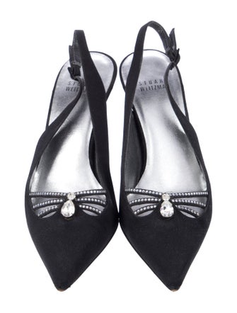 Stuart Weitzman Leather Slingback Pumps