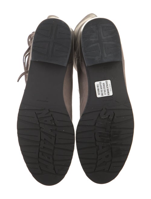 Stuart Weitzman Suede Fringe Trim Accent Boots