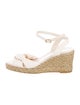 Stuart Weitzman Leather Colorblock Pattern Espadrilles