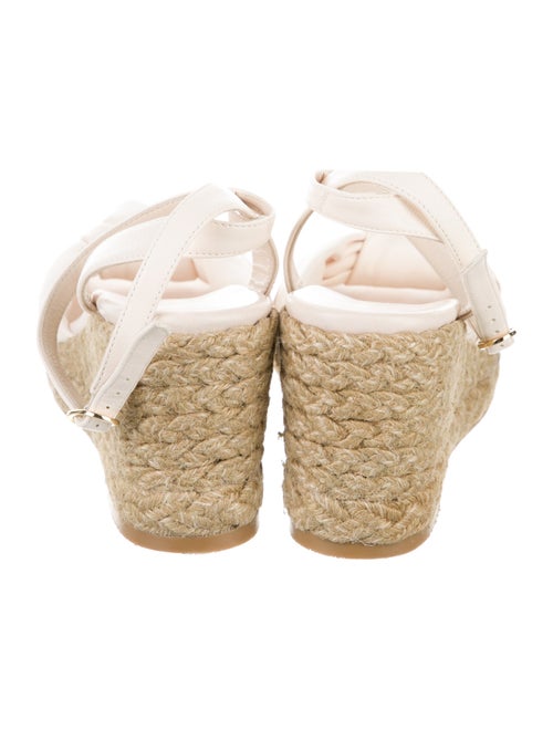 Stuart Weitzman Leather Colorblock Pattern Espadrilles