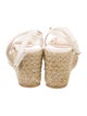 Stuart Weitzman Leather Colorblock Pattern Espadrilles