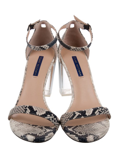 Stuart Weitzman Snakeskin Animal Print Sandals