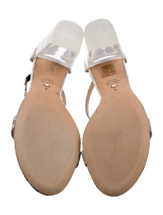 Stuart Weitzman Snakeskin Animal Print Sandals