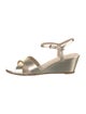 Stuart Weitzman Leather Cutout Accent Sandals