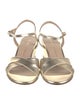 Stuart Weitzman Leather Cutout Accent Sandals