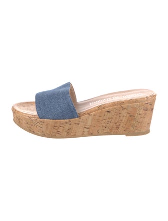 Stuart Weitzman Denim Slides