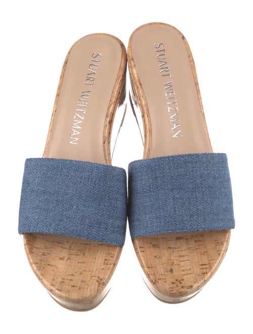 Stuart Weitzman Denim Slides