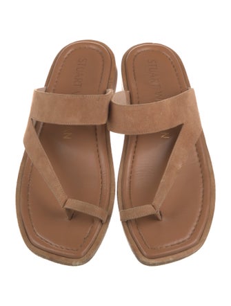 Stuart Weitzman Suede Slides