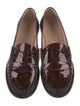 Stuart Weitzman Patent Leather Animal Print Loafers