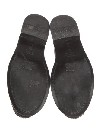 Stuart Weitzman Patent Leather Animal Print Loafers