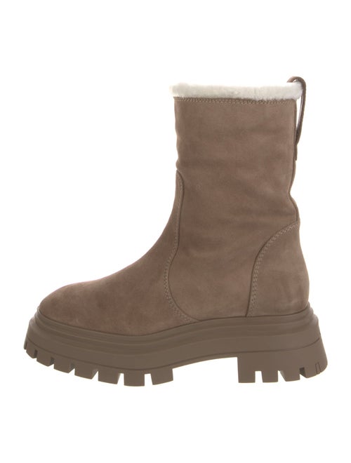 Stuart Weitzman Suede Combat Boots