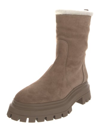 Stuart Weitzman Suede Combat Boots