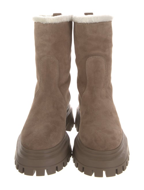 Stuart Weitzman Suede Combat Boots