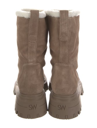 Stuart Weitzman Suede Combat Boots