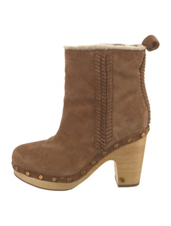 Stuart Weitzman Suede Studded Accents Boots