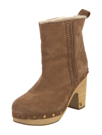 Stuart Weitzman Suede Studded Accents Boots