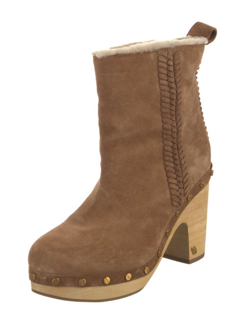 Stuart Weitzman Suede Studded Accents Boots