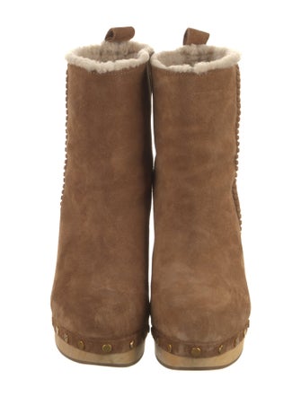 Stuart Weitzman Suede Studded Accents Boots