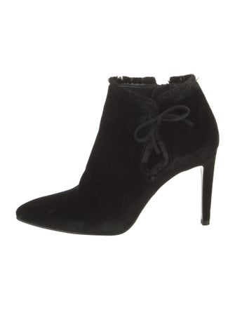 Stuart Weitzman Velvet Bow Accents Boots