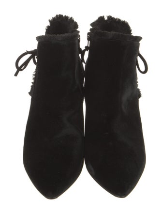 Stuart Weitzman Velvet Bow Accents Boots