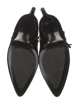 Stuart Weitzman Velvet Bow Accents Boots