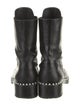 Stuart Weitzman Leather Studded Accents Combat Boots