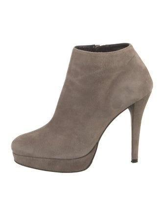 Stuart Weitzman Suede Animal Print Boots