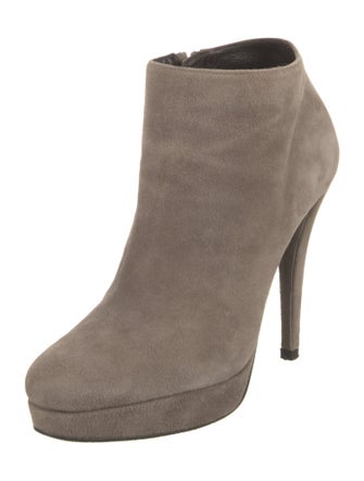 Stuart Weitzman Suede Animal Print Boots