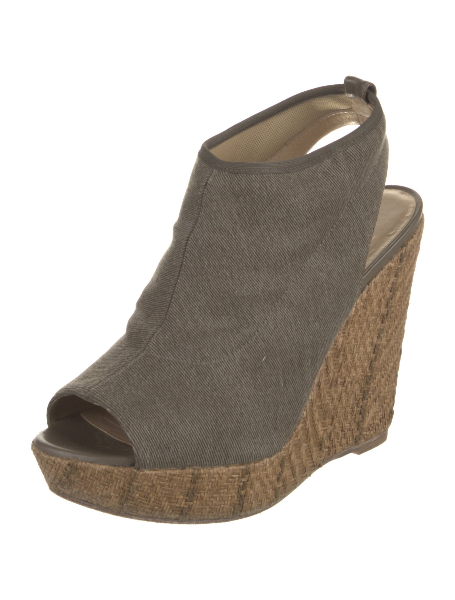 Stuart Weitzman Canvas Slingback Sandals