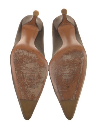 Stuart Weitzman Satin Crystal Embellishments Pumps