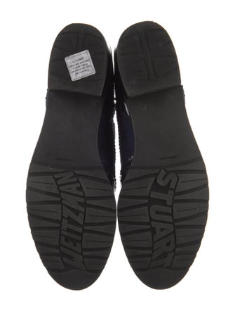 Stuart Weitzman Suede Lasercut Accents Chelsea Boots