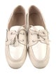 Stuart Weitzman Leather Bow Accents Moccasins