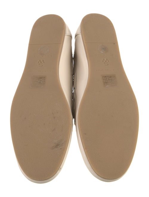 Stuart Weitzman Leather Bow Accents Moccasins