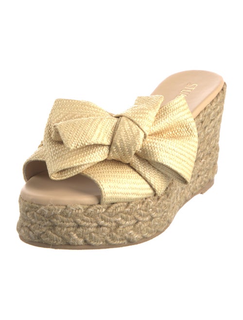 Stuart Weitzman Raffia Bow Accents Espadrilles