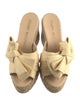 Stuart Weitzman Raffia Bow Accents Espadrilles