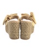Stuart Weitzman Raffia Bow Accents Espadrilles