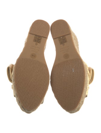 Stuart Weitzman Raffia Bow Accents Espadrilles